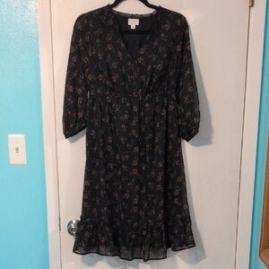 Isabel Maternity by Ingrid & Isabel Black Floral Dress